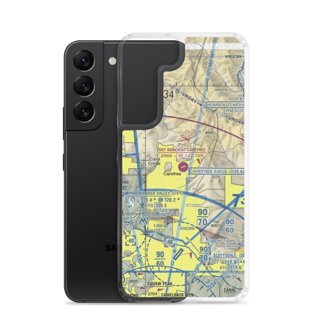 Sky Ranch At Carefree Airport (18AZ) VFR Sectional Samsung Case Samsung Galaxy S22 model shown