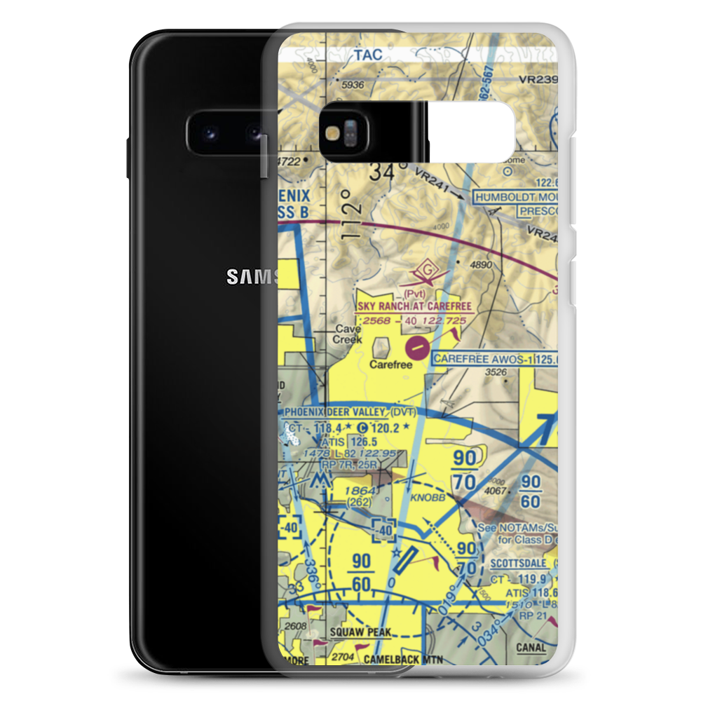Sky Ranch At Carefree Airport (18AZ) VFR Sectional Samsung Case Samsung Galaxy S10+ model shown