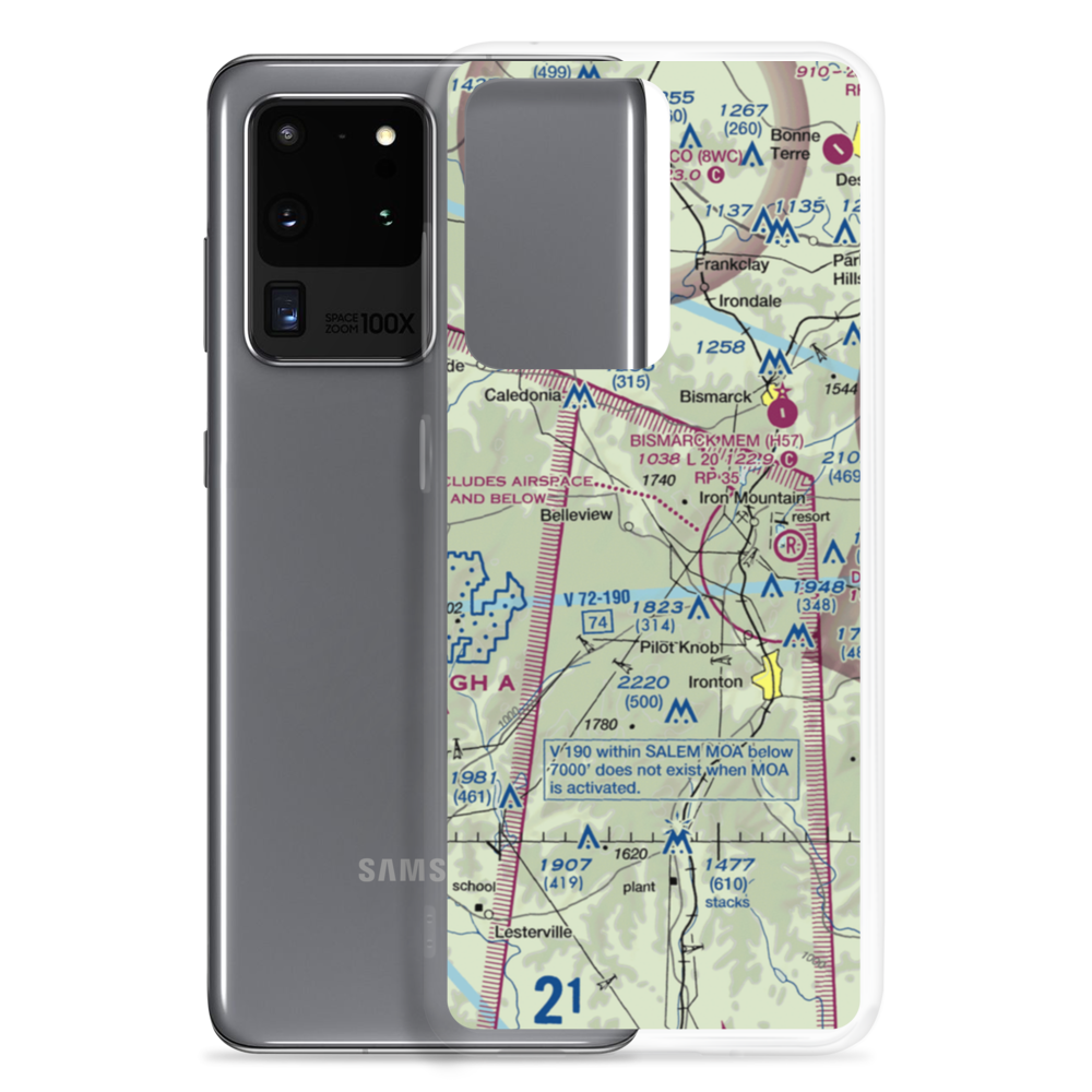 Sky Ranch Ii Airport (MO79) VFR Sectional Samsung Case Samsung Galaxy S20 Ultra model shown