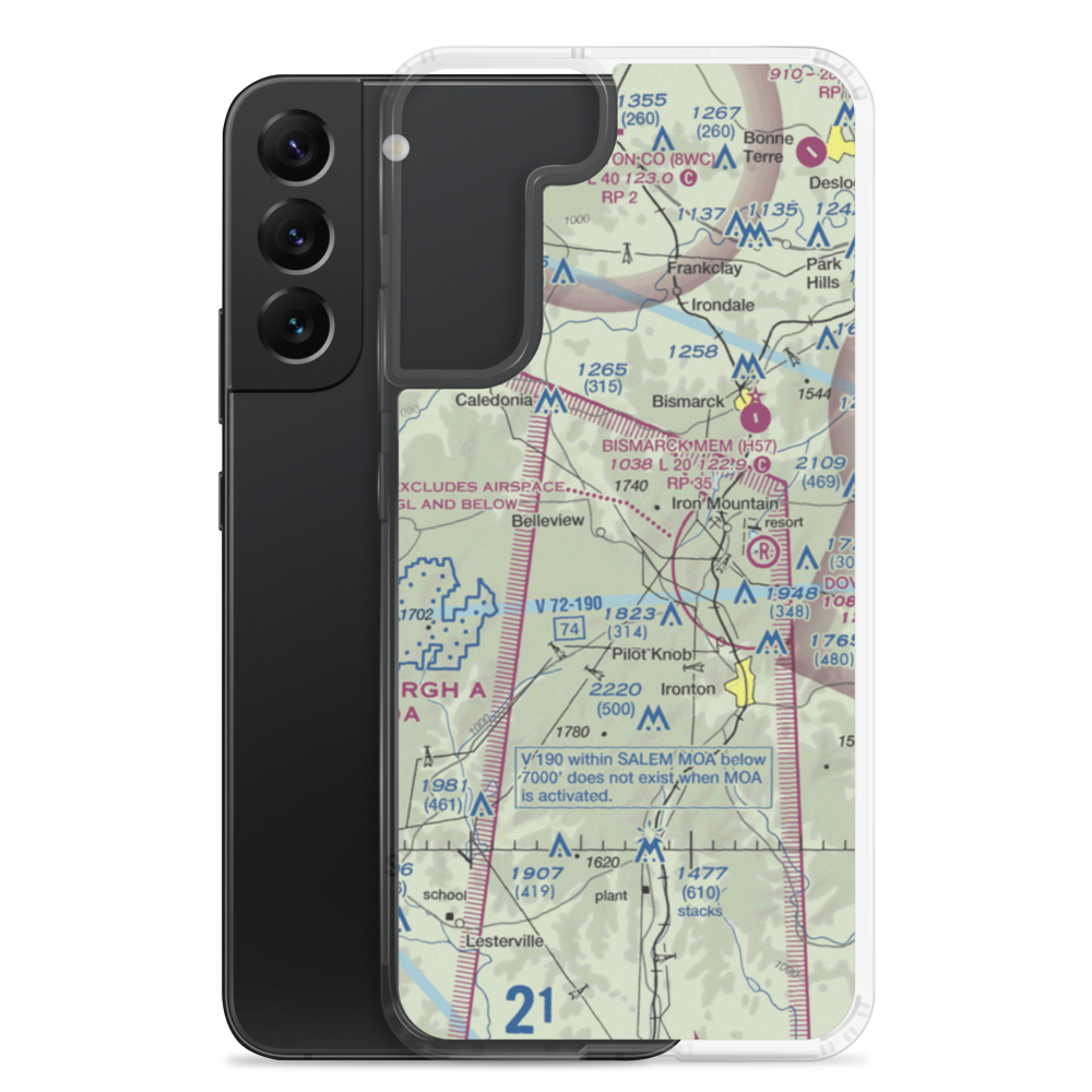 Sky Ranch Ii Airport (MO79) VFR Sectional Samsung Case Samsung Galaxy S22 Plus model shown