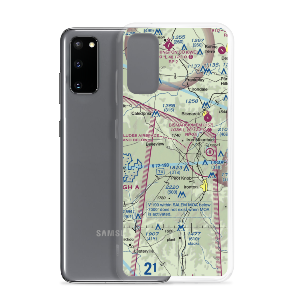 Sky Ranch Ii Airport (MO79) VFR Sectional Samsung Case Samsung Galaxy S20 model shown