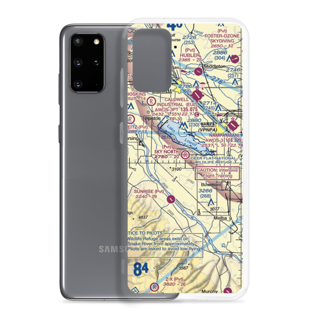 Sky Ranch North Airport (38ID) VFR Sectional Samsung Case Samsung Galaxy S20 Plus model shown