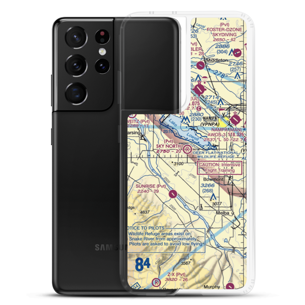Sky Ranch South Airport (ID79) VFR Sectional Samsung Case Samsung Galaxy S21 Ultra model shown