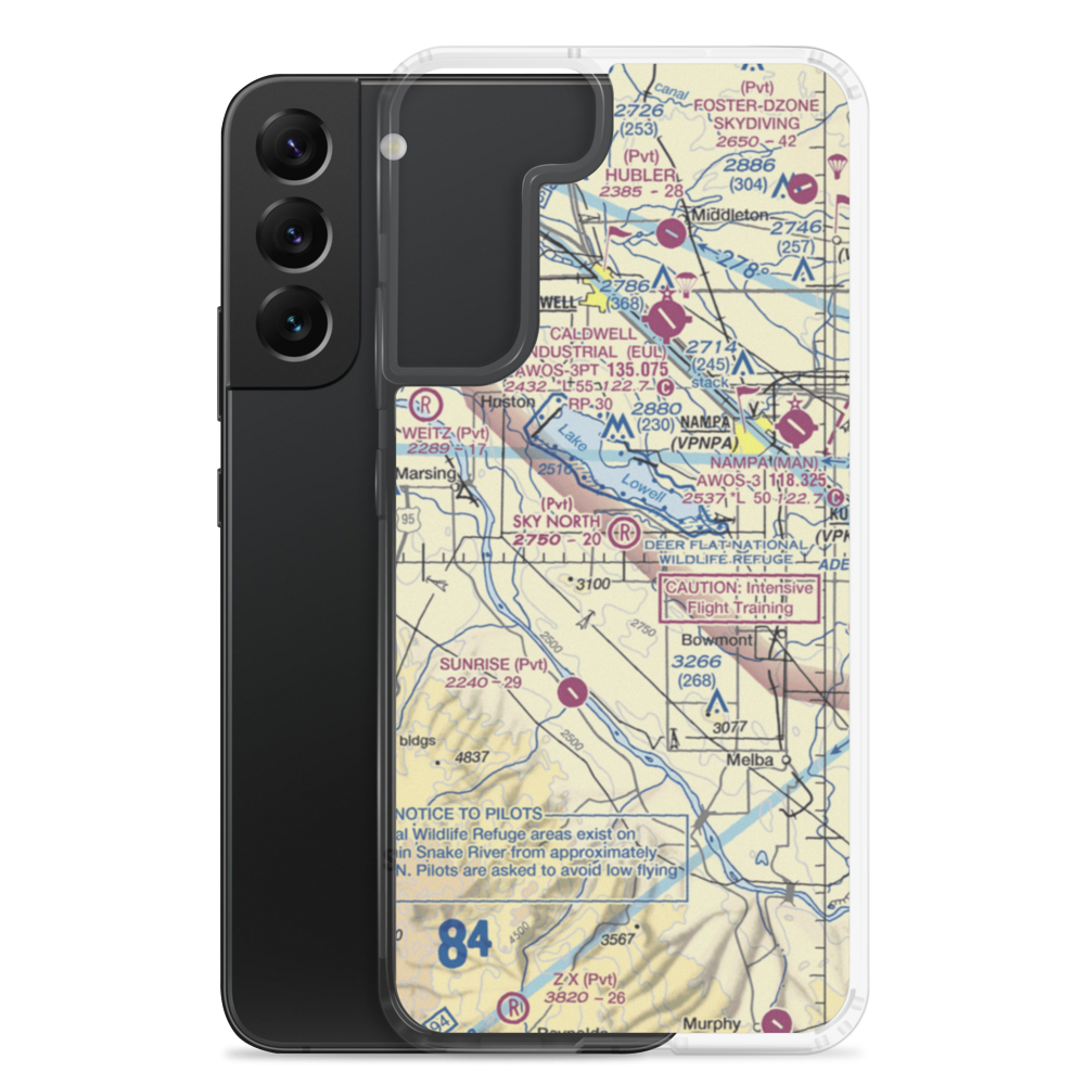 Sky Ranch South Airport (ID79) VFR Sectional Samsung Case Samsung Galaxy S22 Plus model shown