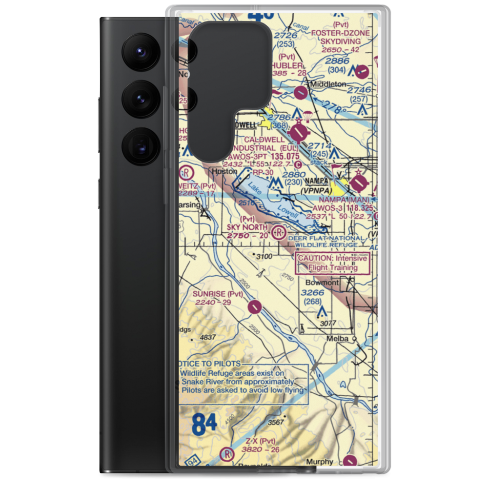 Sky Ranch South Airport (ID79) VFR Sectional Samsung Case Samsung Galaxy S22 Ultra model shown