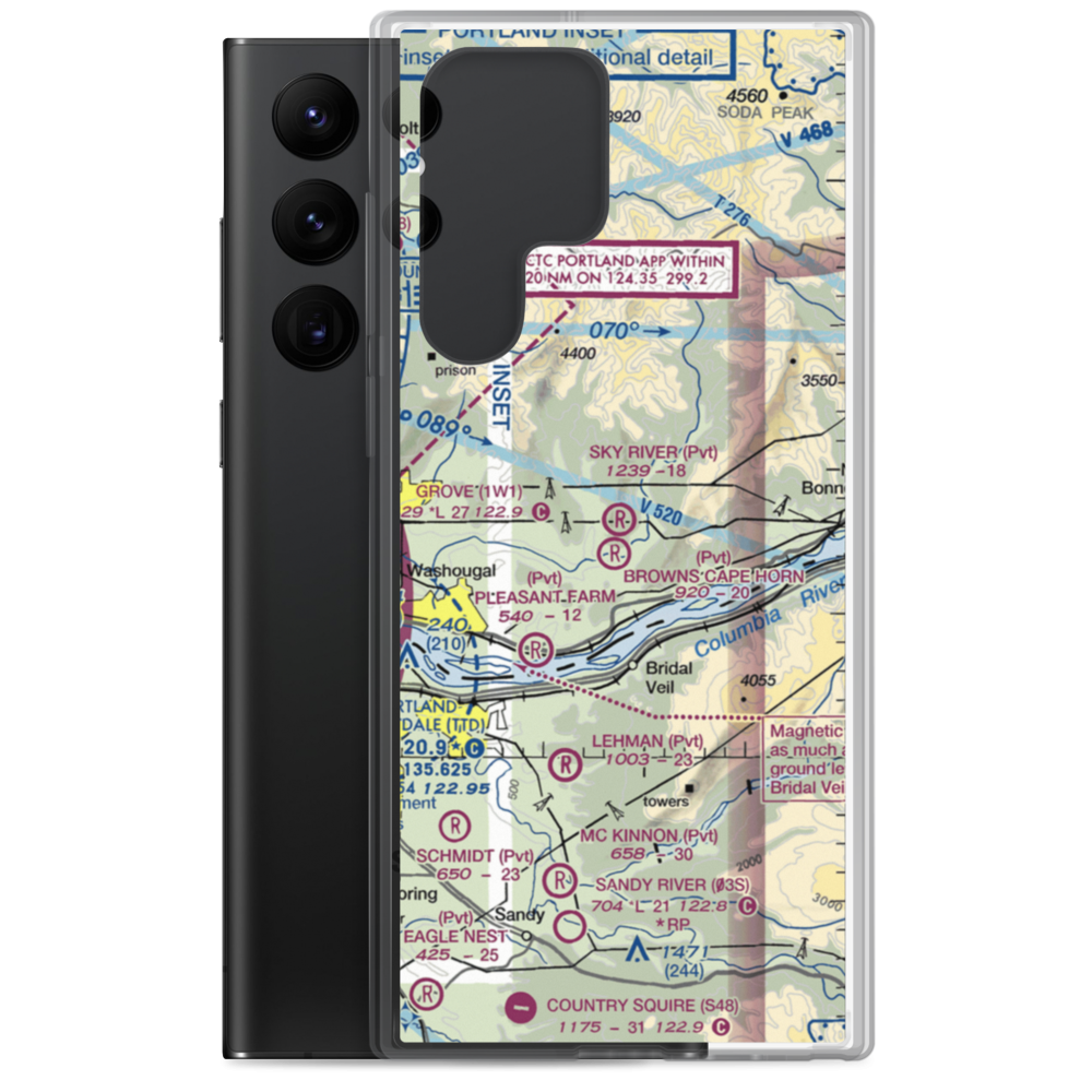 Sky River Ranch Airport (WA78) VFR Sectional Samsung Case Samsung Galaxy S22 Ultra model shown