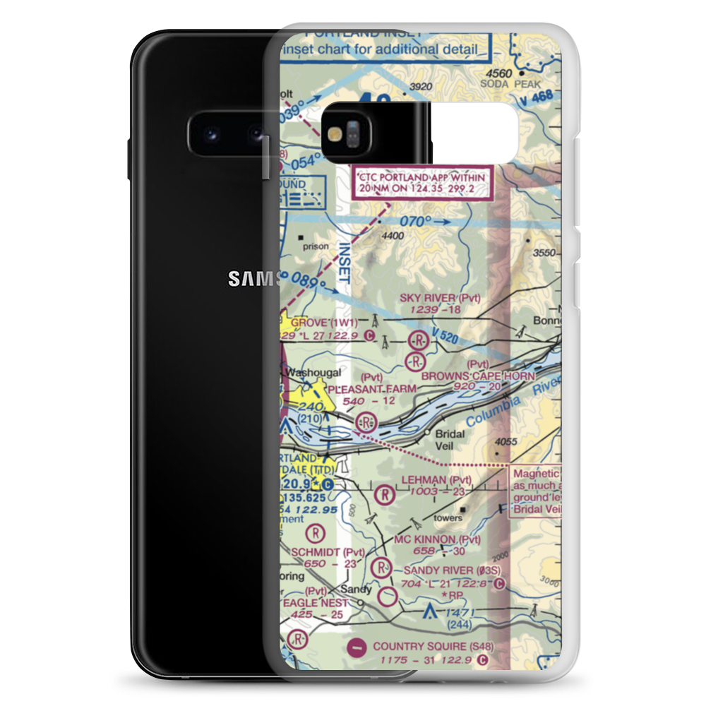 Sky River Ranch Airport (WA78) VFR Sectional Samsung Case Samsung Galaxy S10+ model shown
