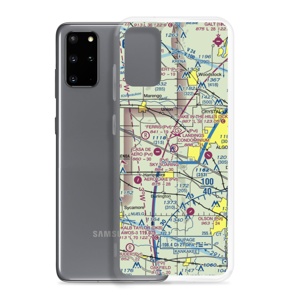 Sky Soaring Airport (55LL) VFR Sectional Samsung Case Samsung Galaxy S20 Plus model shown