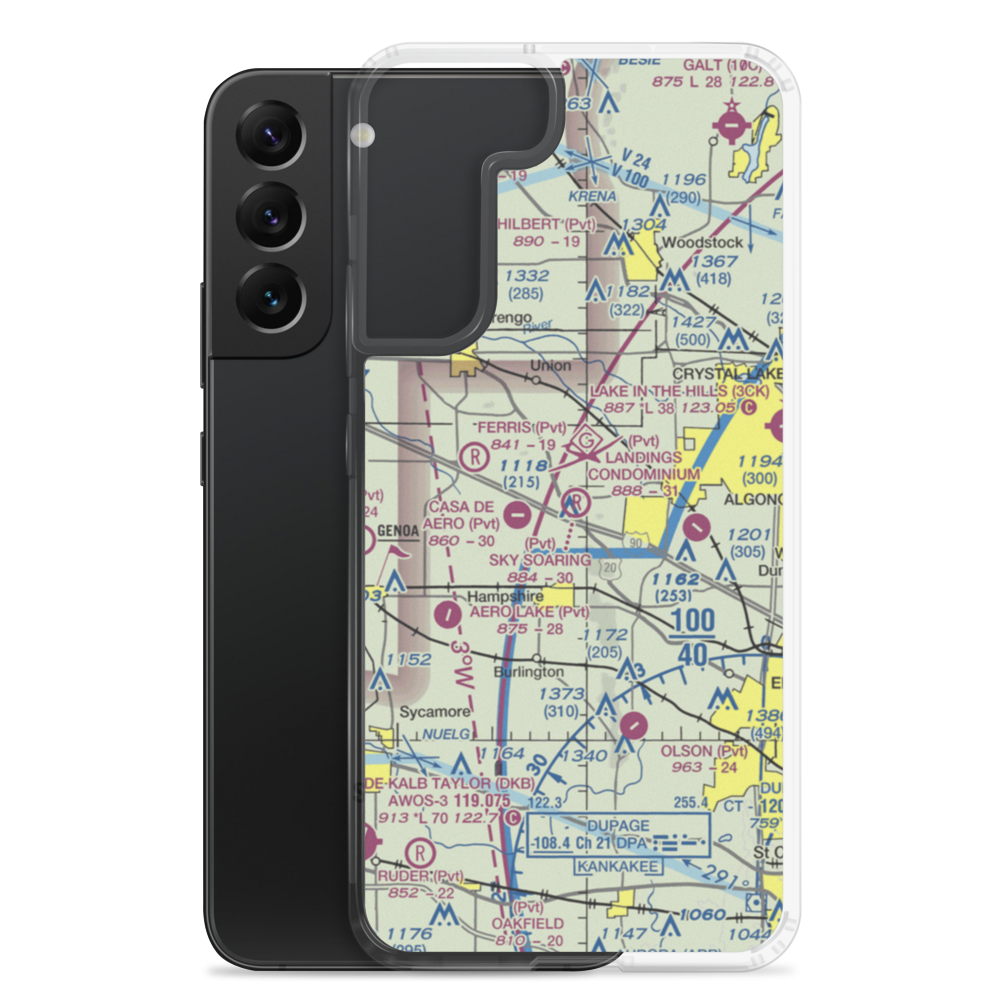 Sky Soaring Airport (55LL) VFR Sectional Samsung Case Samsung Galaxy S22 Plus model shown