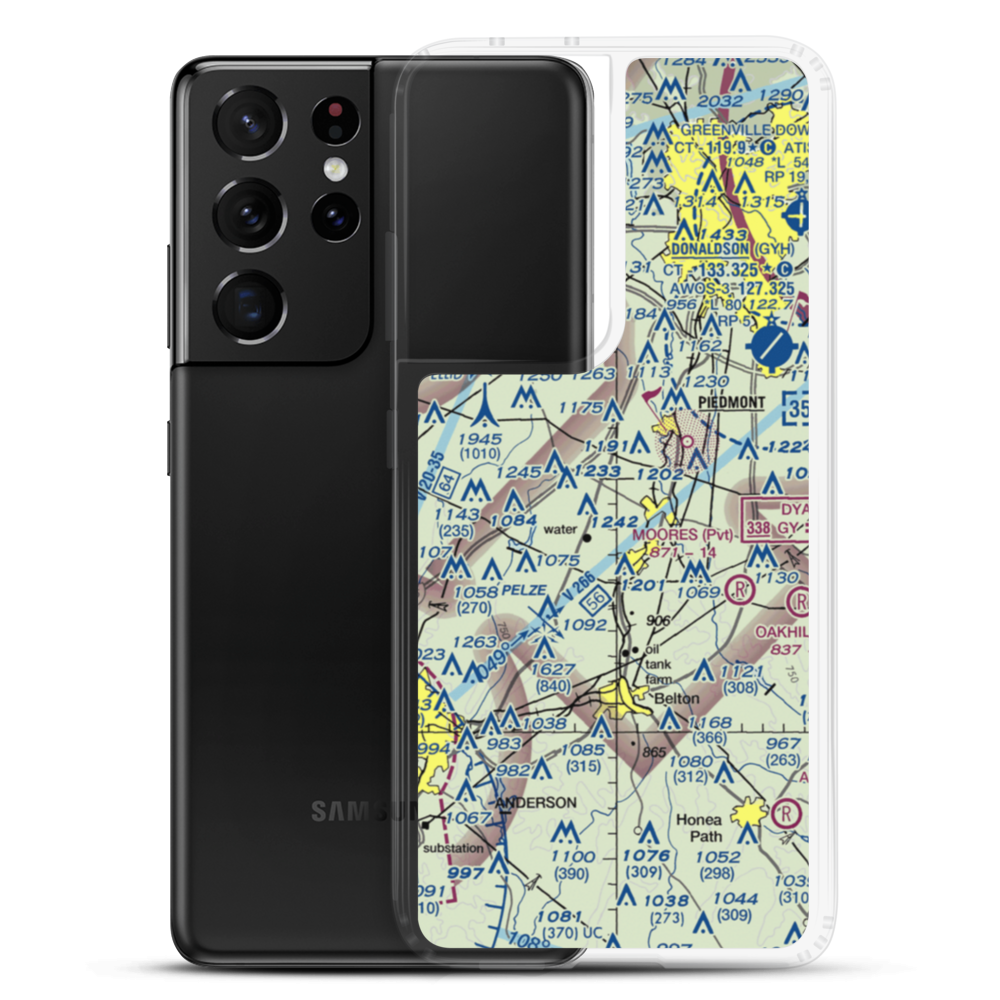 Sky Valley Airpark (SC32) VFR Sectional Samsung Case Samsung Galaxy S21 Ultra model shown