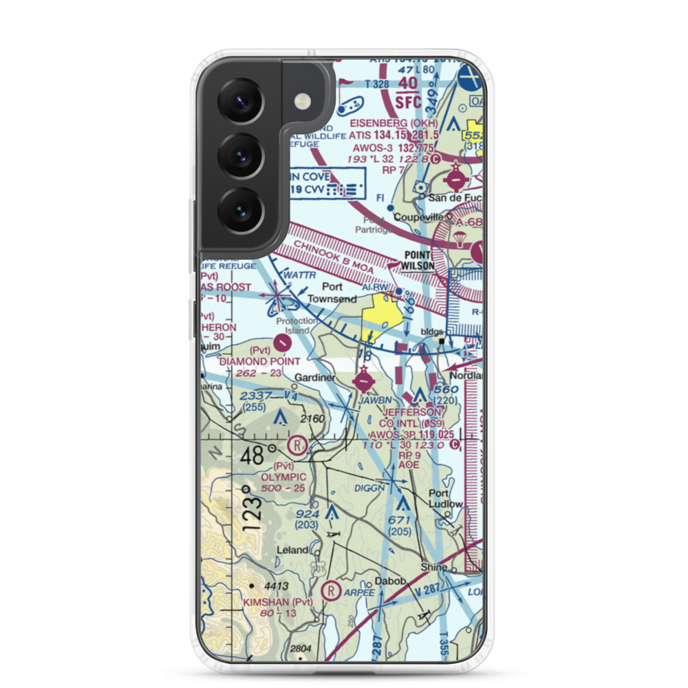 Sky Valley Airstrip (WA68) VFR Sectional Samsung Case Samsung Galaxy S22 Plus model shown