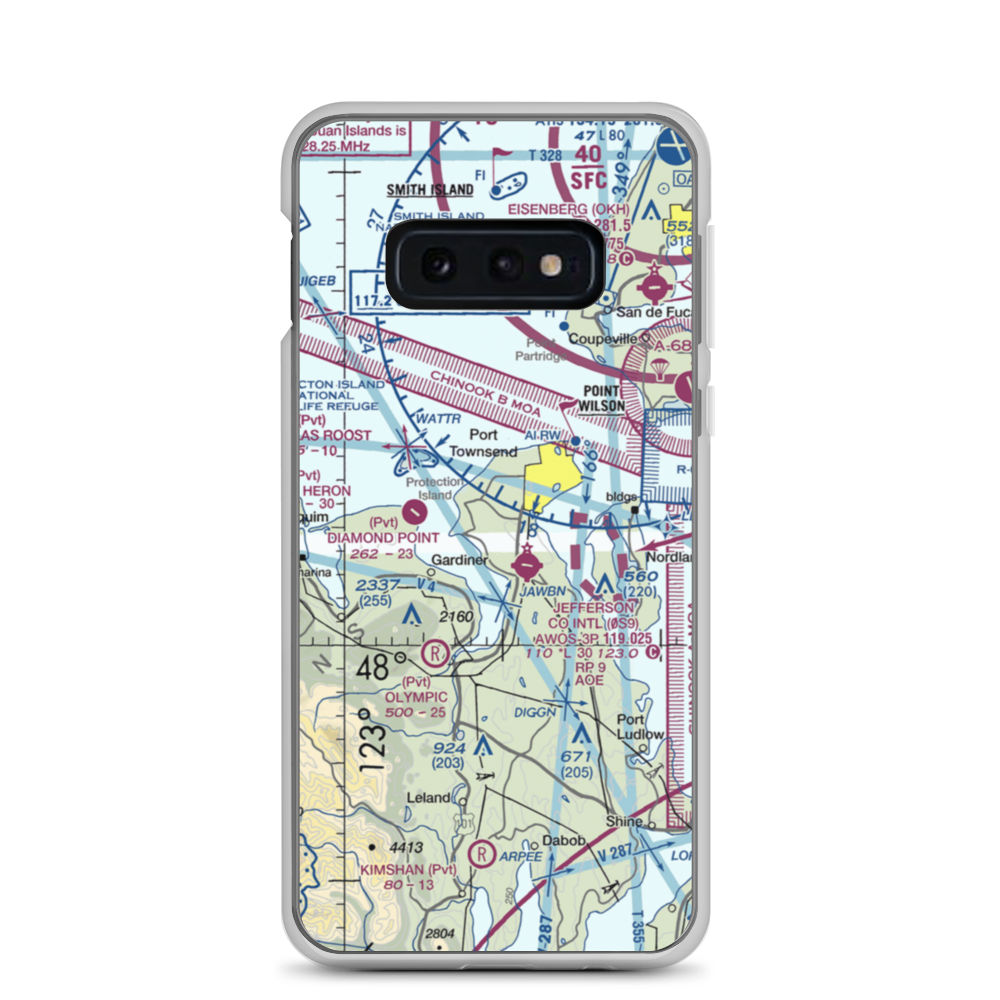 Sky Valley Airstrip (WA68) VFR Sectional Samsung Case Samsung Galaxy S10e model shown