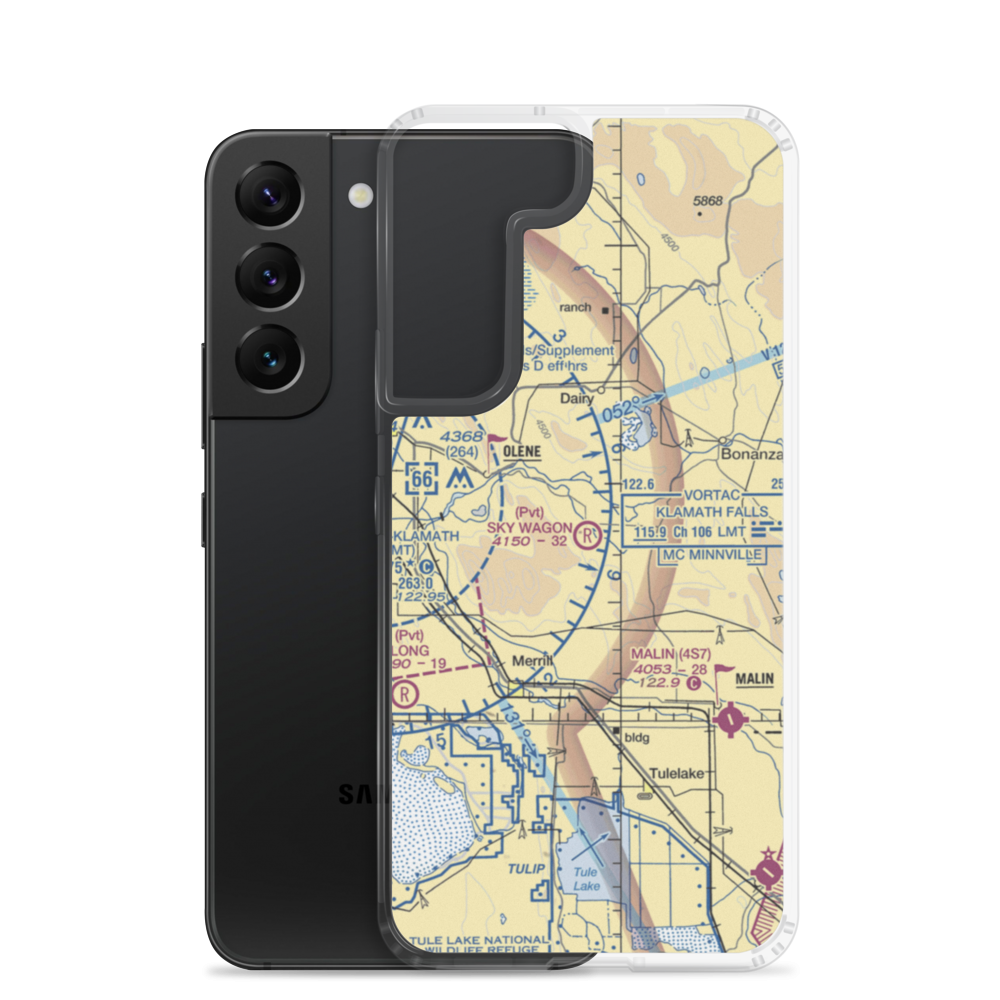 Sky Wagon Ranch Airport (6OG3) VFR Sectional Samsung Case Samsung Galaxy S22 model shown