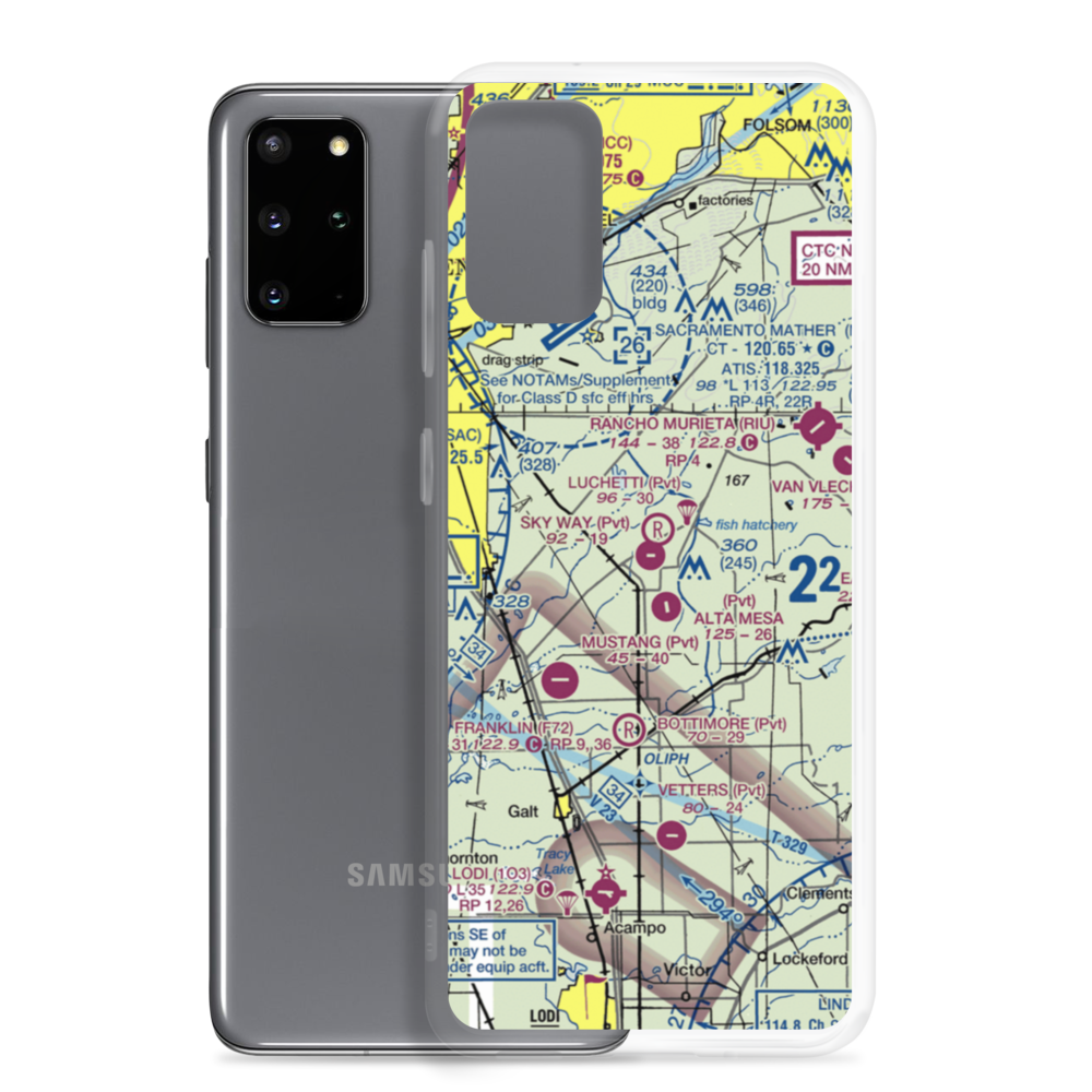 Sky Way Estates Airport (CL04) VFR Sectional Samsung Case Samsung Galaxy S20 Plus model shown