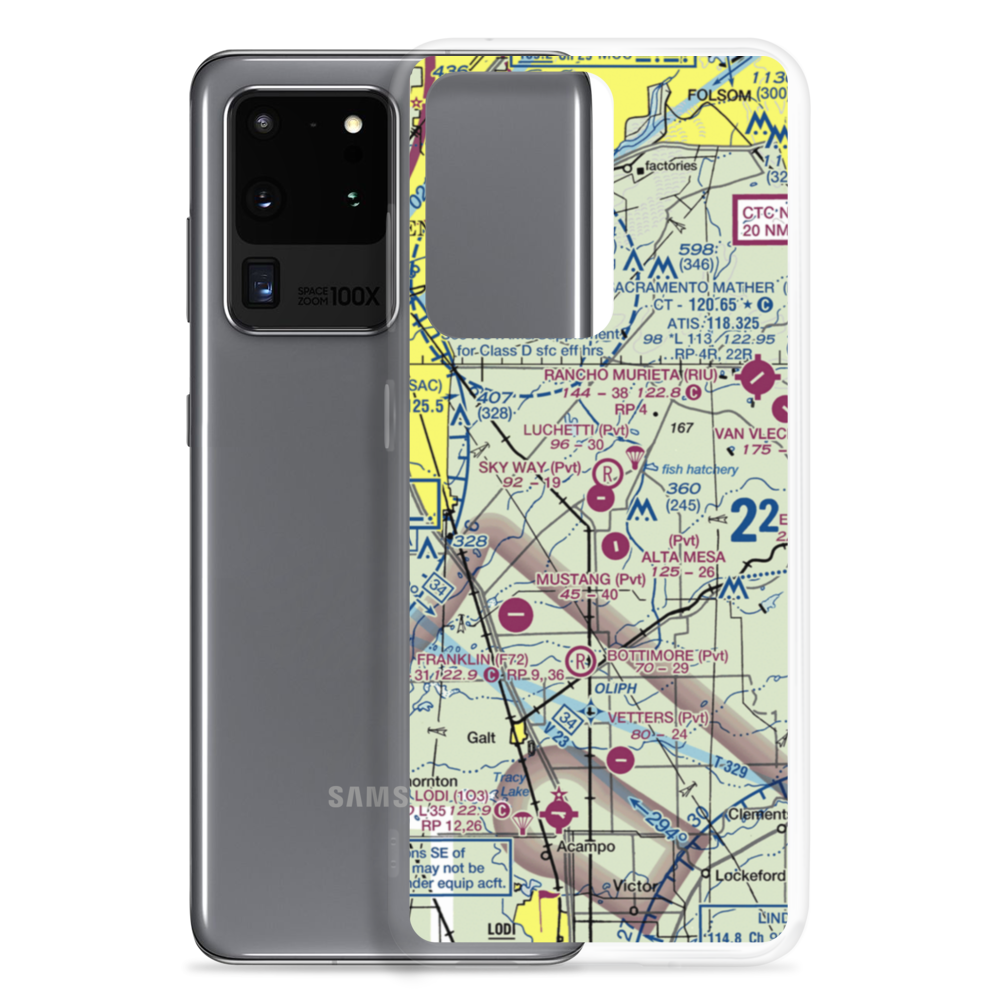 Sky Way Estates Airport (CL04) VFR Sectional Samsung Case Samsung Galaxy S20 Ultra model shown
