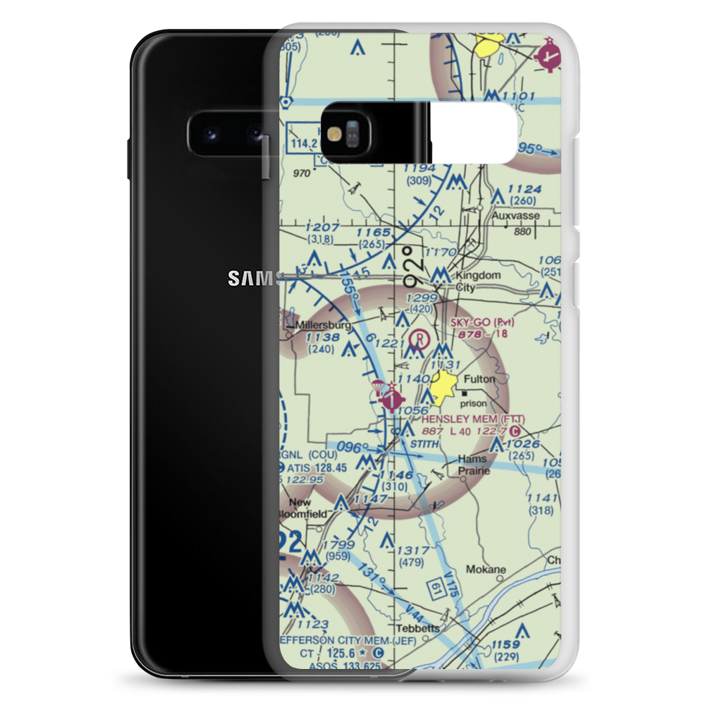 Sky-Go Farms Airport (73MU) VFR Sectional Samsung Case Samsung Galaxy S10+ model shown