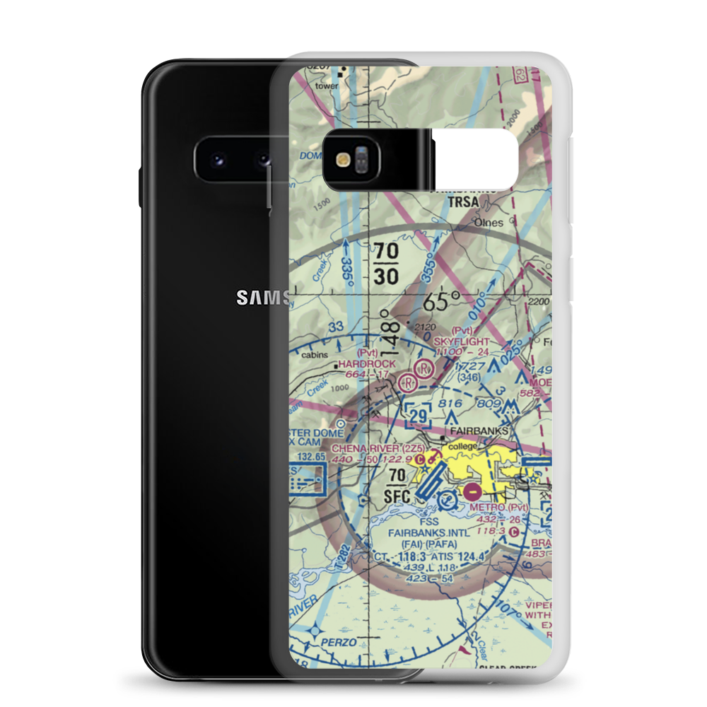 Skyflight Airport (25AA) VFR Sectional Samsung Case Samsung Galaxy S10 model shown