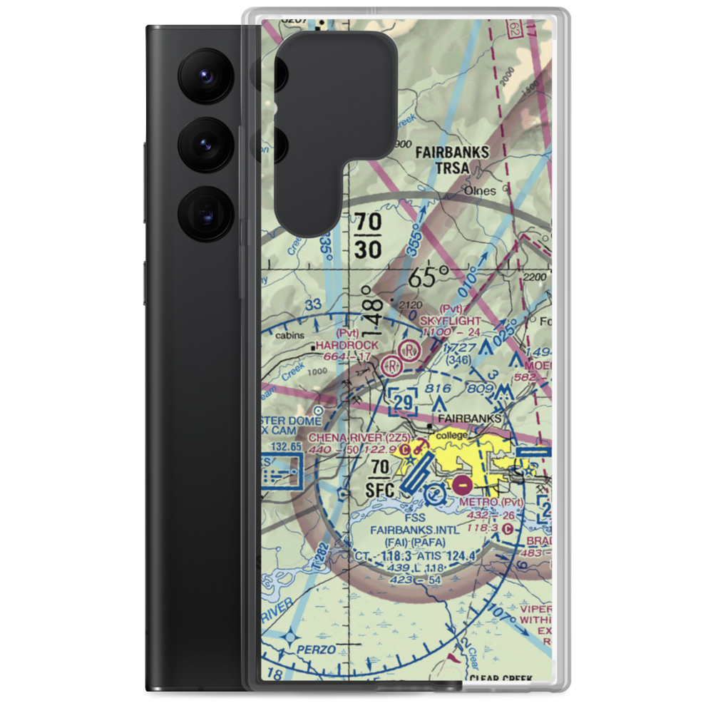 Skyflight Airport (25AA) VFR Sectional Samsung Case Samsung Galaxy S22 Ultra model shown