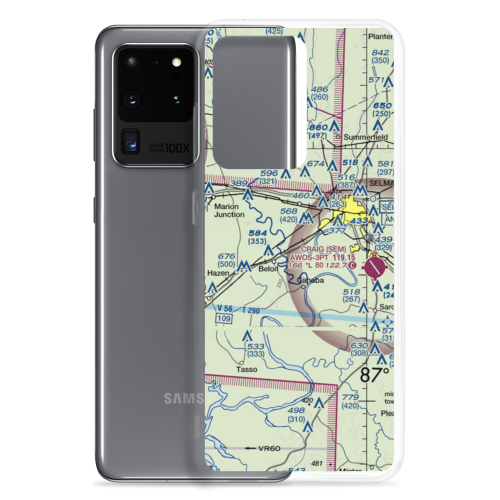 Skyharbor Airport (S63) VFR Sectional Samsung Case Samsung Galaxy S20 Ultra model shown