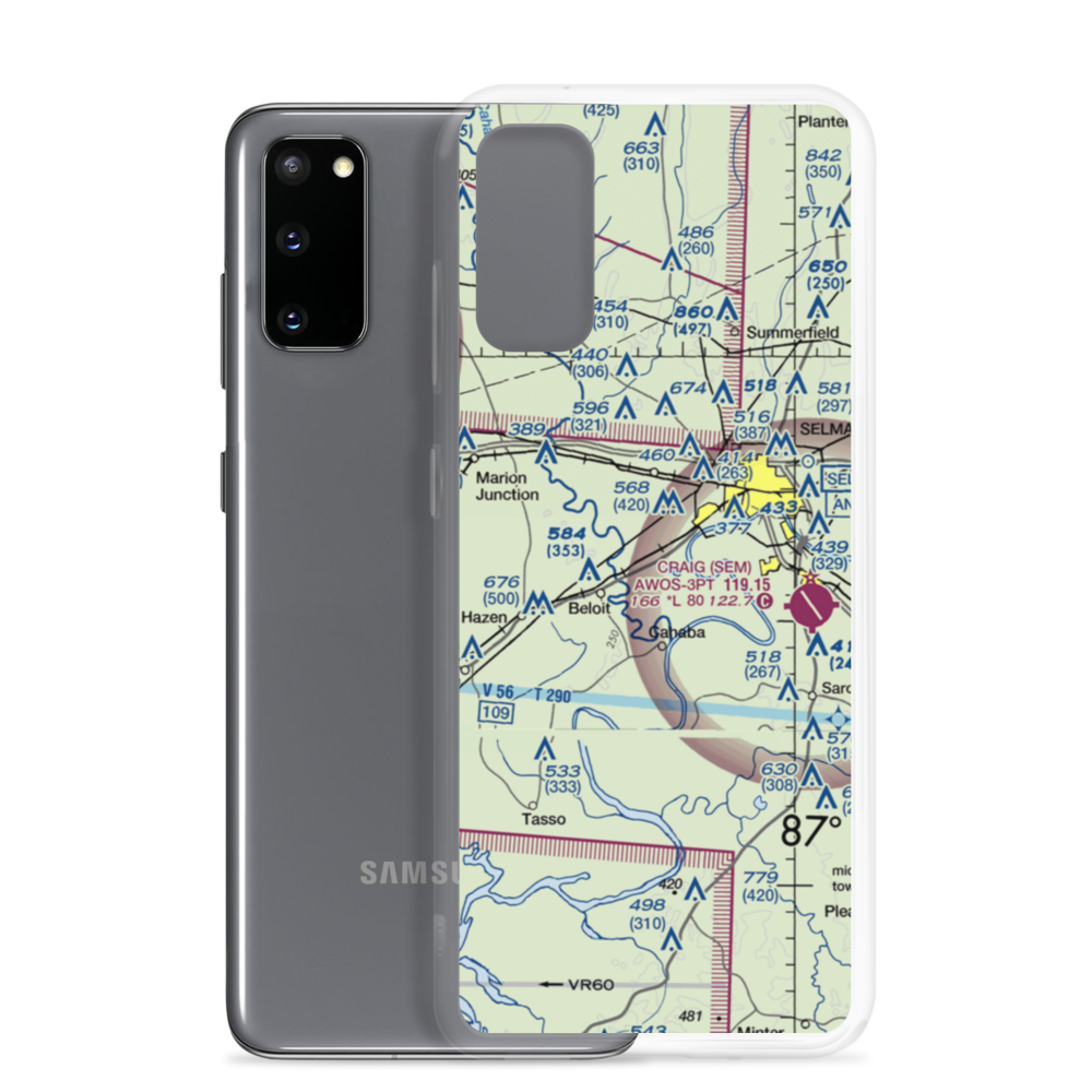 Skyharbor Airport (S63) VFR Sectional Samsung Case Samsung Galaxy S20 model shown