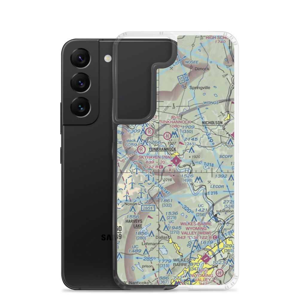 Skyhaven Airport (76N) VFR Sectional Samsung Case Samsung Galaxy S22 model shown