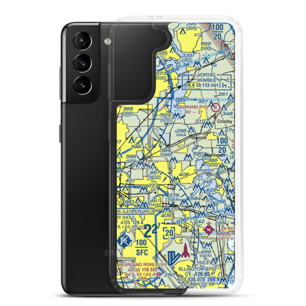 Skyhaven Airport (8TX7) VFR Sectional Samsung Case Samsung Galaxy S21 Plus model shown