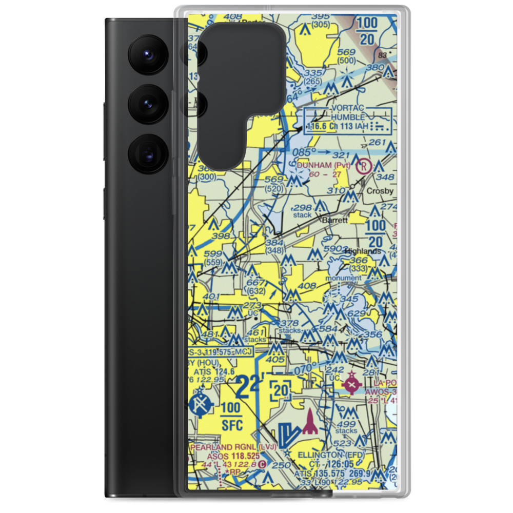 Skyhaven Airport (8TX7) VFR Sectional Samsung Case Samsung Galaxy S22 Ultra model shown