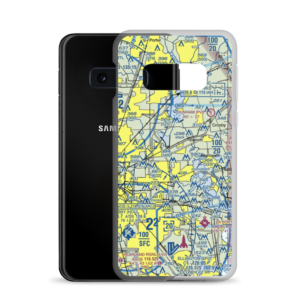 Skyhaven Airport (8TX7) VFR Sectional Samsung Case Samsung Galaxy S10e model shown