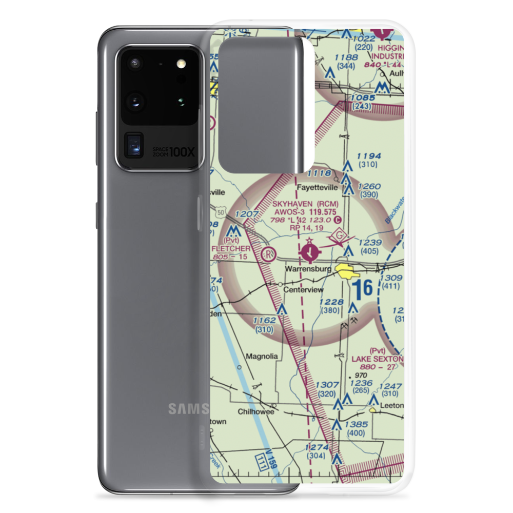 Skyhaven Airport (RCM) VFR Sectional Samsung Case Samsung Galaxy S20 Ultra model shown