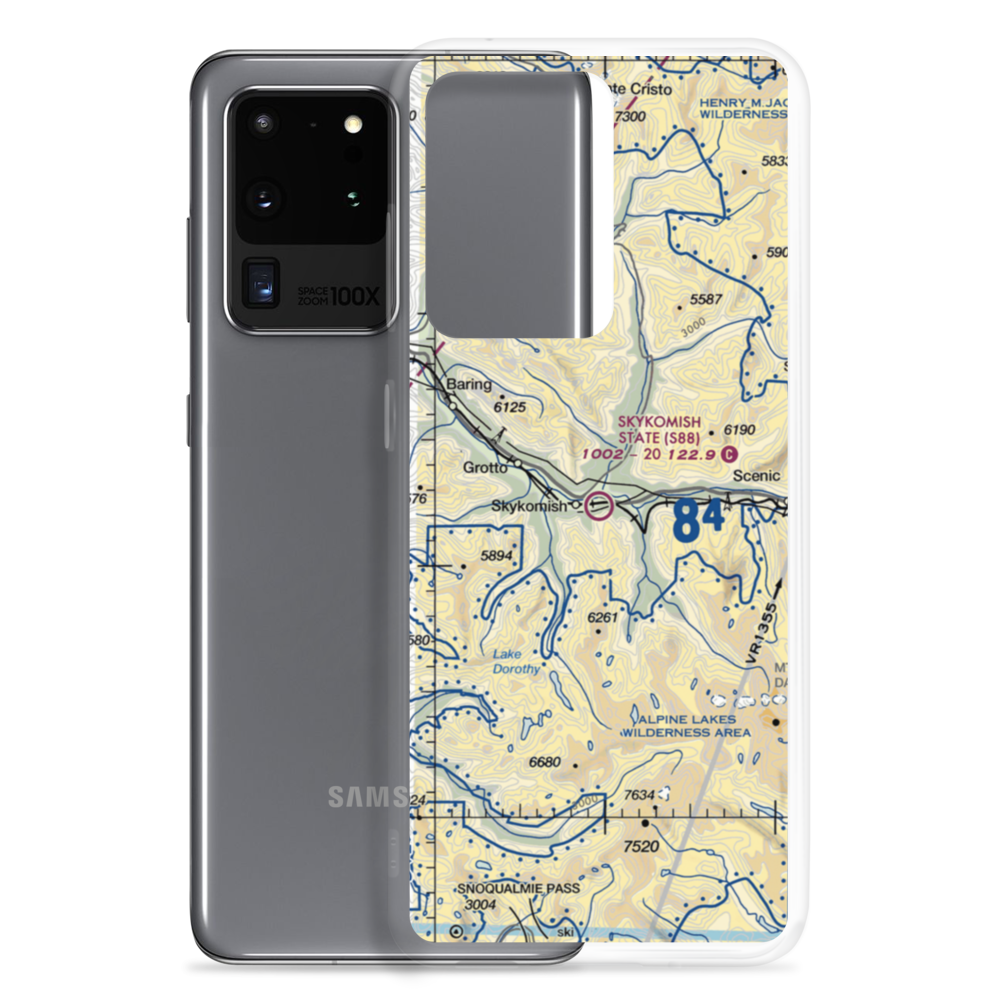 Skykomish State Airport (S88) VFR Sectional Samsung Case Samsung Galaxy S20 Ultra model shown