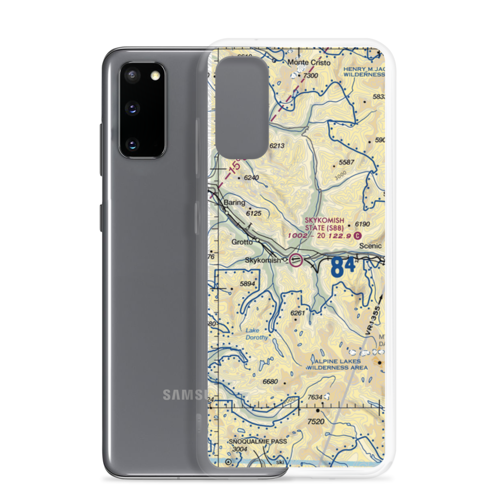 Skykomish State Airport (S88) VFR Sectional Samsung Case Samsung Galaxy S20 model shown