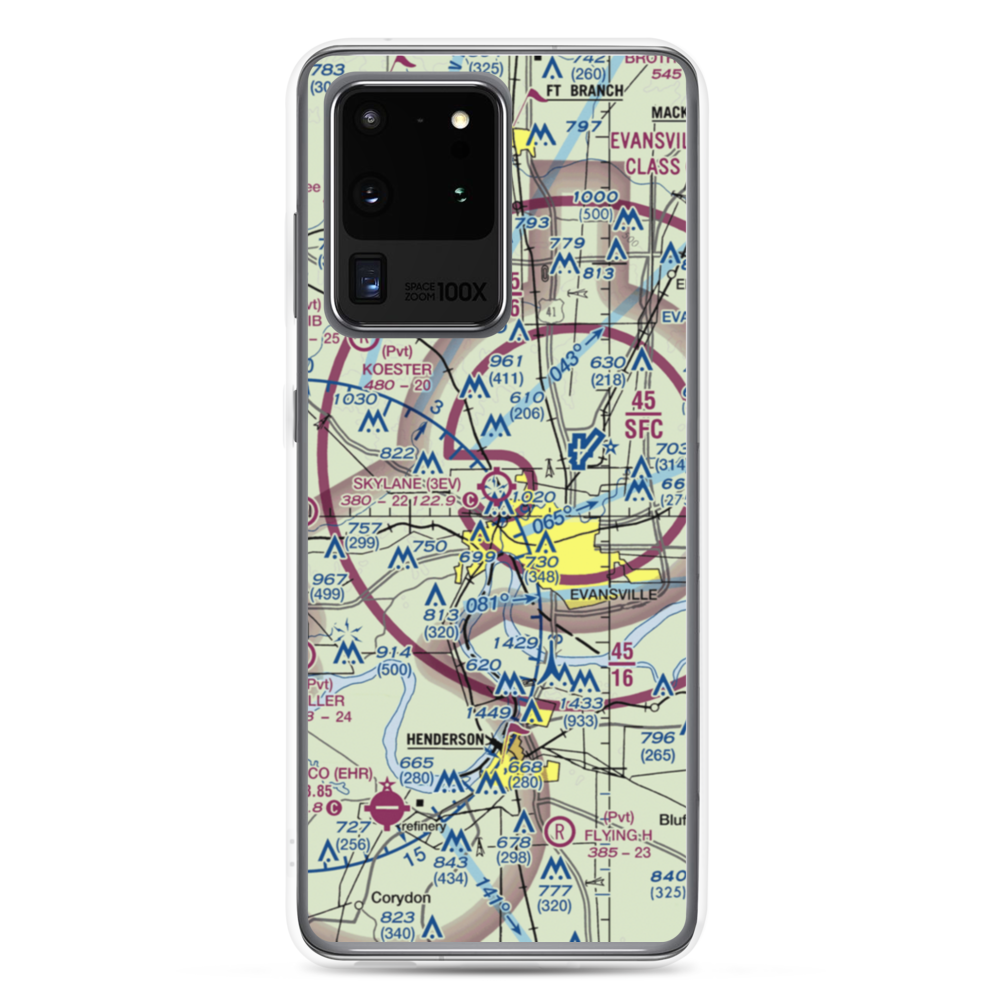 Skylane Airport (3EV) VFR Sectional Samsung Case Samsung Galaxy S20 Ultra model shown