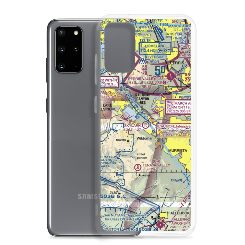 Skylark Field (CA89) VFR Sectional Samsung Case Samsung Galaxy S20 Plus model shown