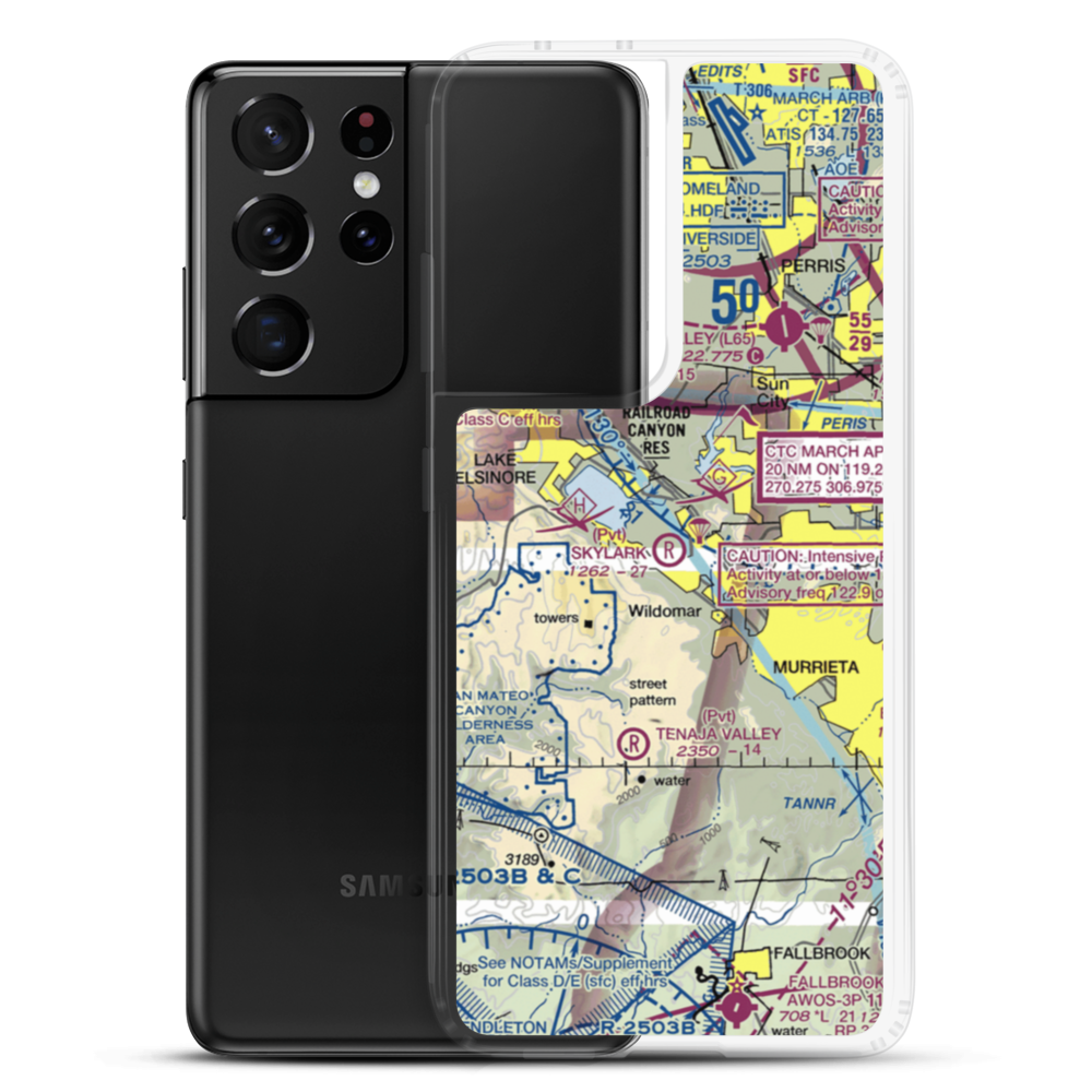 Skylark Field (CA89) VFR Sectional Samsung Case Samsung Galaxy S21 Ultra model shown