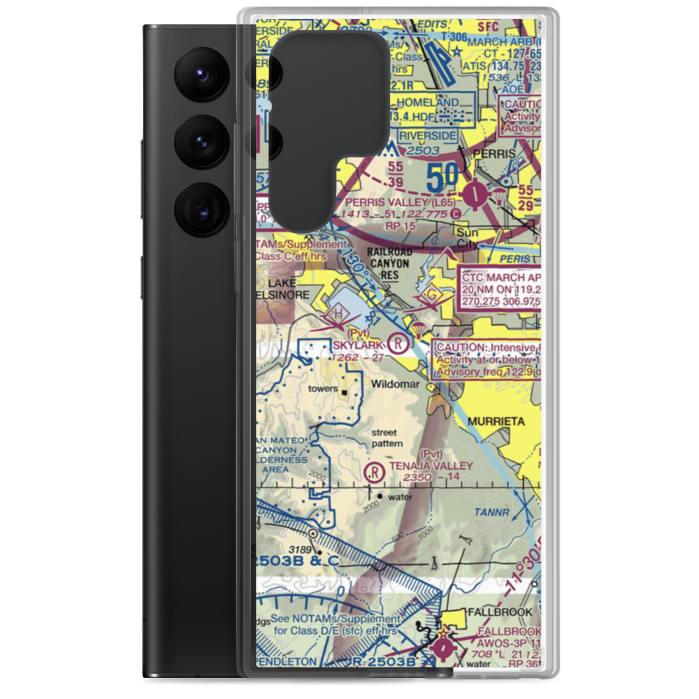 Skylark Field (CA89) VFR Sectional Samsung Case Samsung Galaxy S22 Ultra model shown
