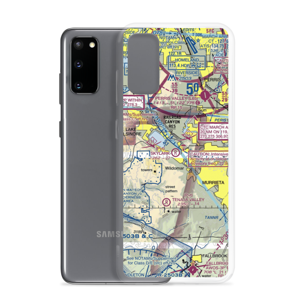 Skylark Field (CA89) VFR Sectional Samsung Case Samsung Galaxy S20 model shown