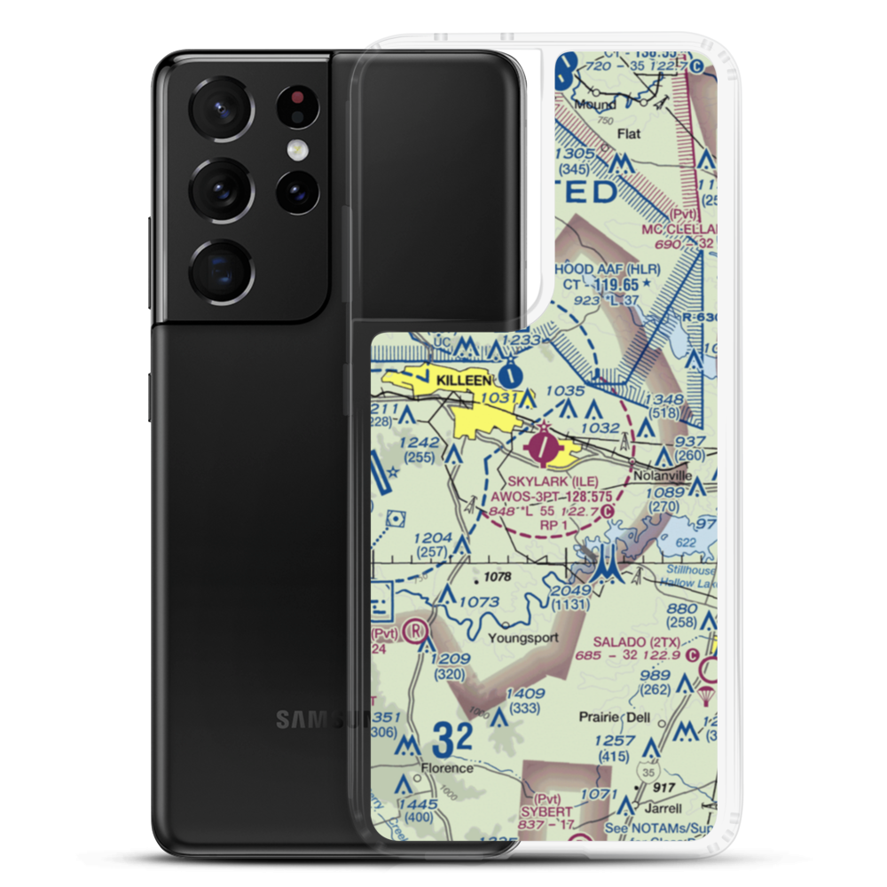 Skylark Field (ILE) VFR Sectional Samsung Case Samsung Galaxy S21 Ultra model shown