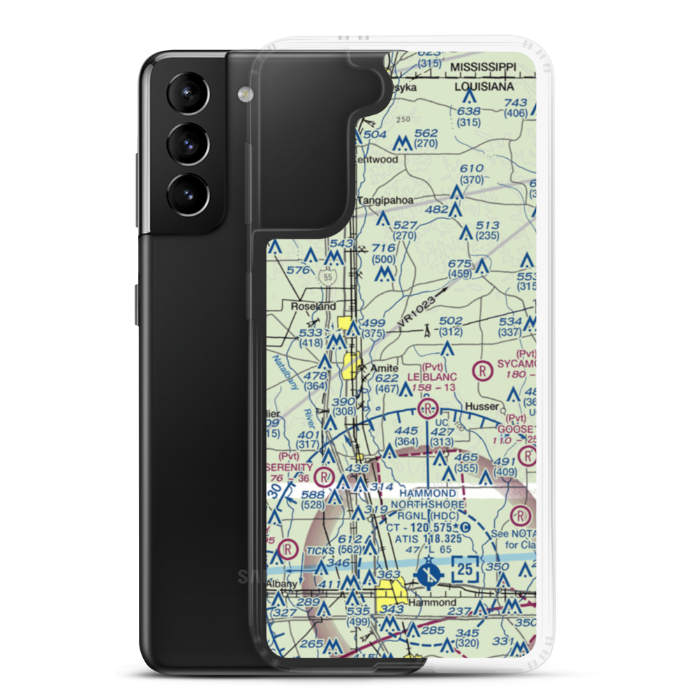 Skyline Airpark (9LA9) VFR Sectional Samsung Case Samsung Galaxy S21 Plus model shown