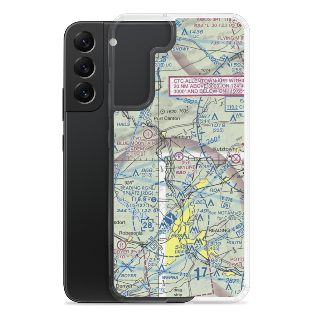 Skyline Airstrip (PN50) VFR Sectional Samsung Case Samsung Galaxy S22 Plus model shown