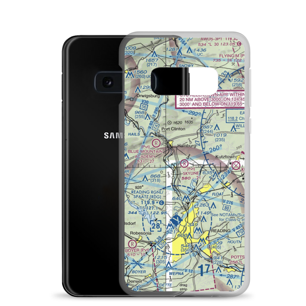 Skyline Airstrip (PN50) VFR Sectional Samsung Case Samsung Galaxy S10e model shown