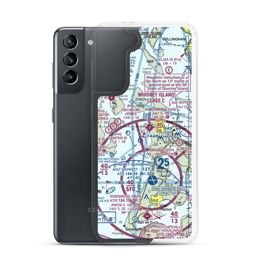 Skyline Seaplane Base (21H) VFR Sectional Samsung Case Samsung Galaxy S21 model shown