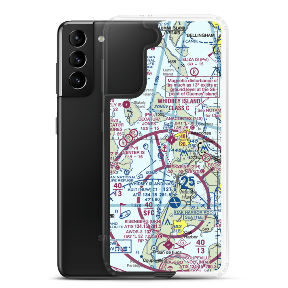 Skyline Seaplane Base (21H) VFR Sectional Samsung Case Samsung Galaxy S21 Plus model shown