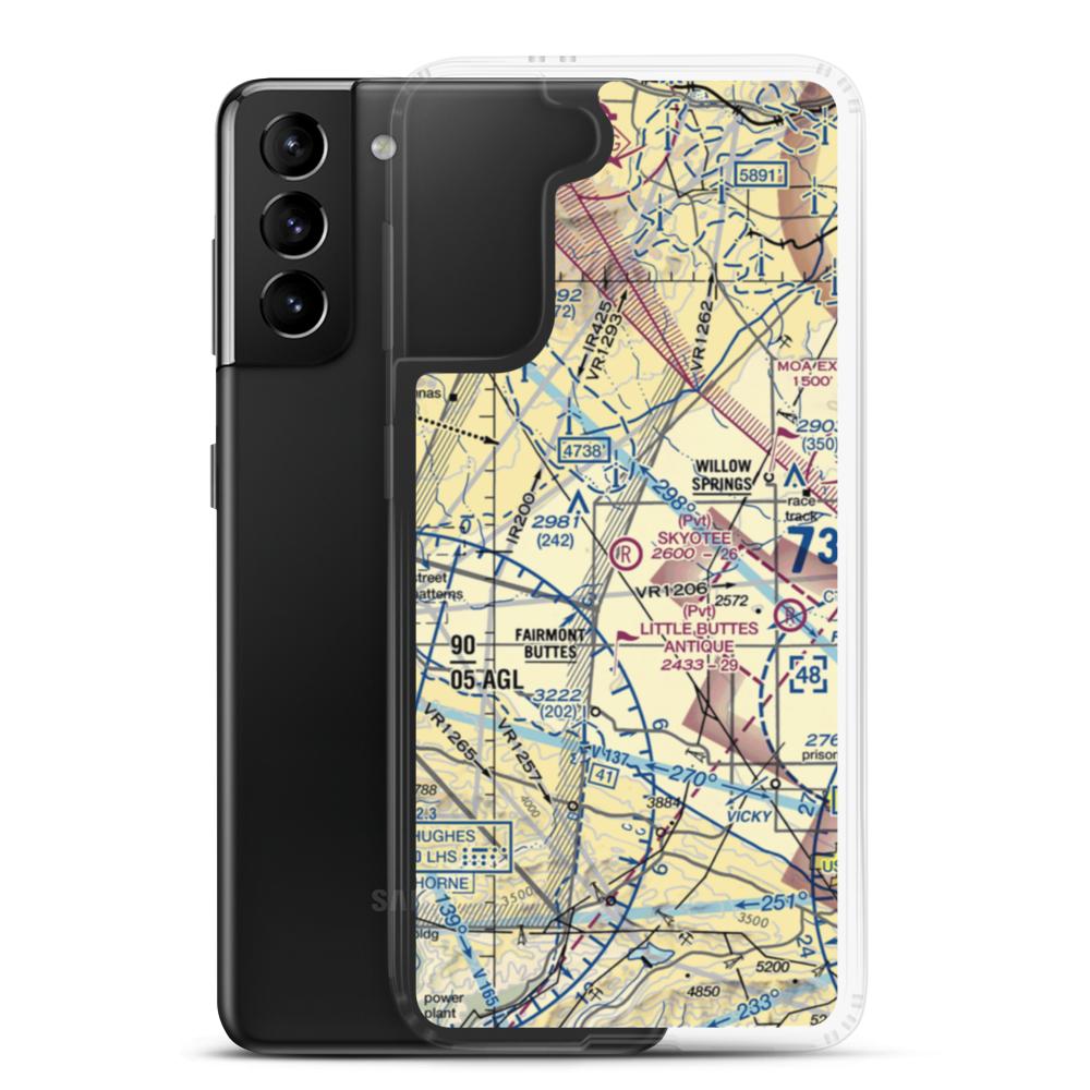 Skyotee Ranch Airport (CL74) VFR Sectional Samsung Case Samsung Galaxy S21 Plus model shown