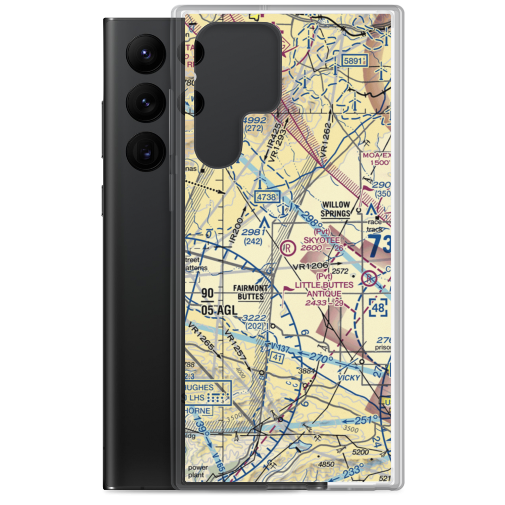 Skyotee Ranch Airport (CL74) VFR Sectional Samsung Case Samsung Galaxy S22 Ultra model shown