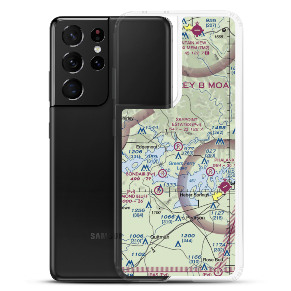 Skypoint Estates Airport (33AR) VFR Sectional Samsung Case Samsung Galaxy S21 Ultra model shown