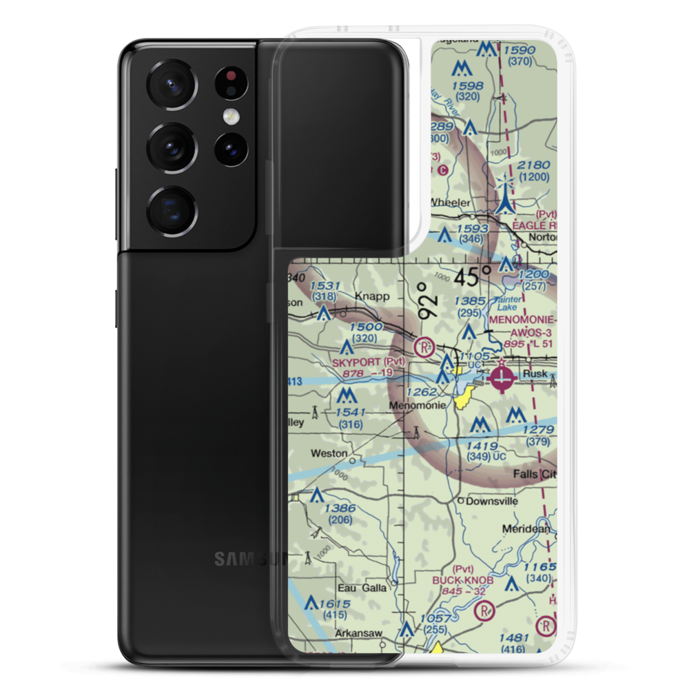 Skyport Airport (WI27) VFR Sectional Samsung Case Samsung Galaxy S21 Ultra model shown