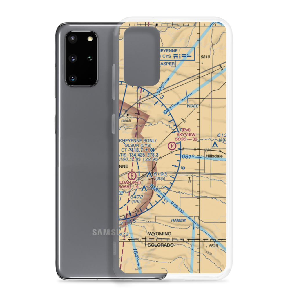 Skyview Airpark (WY05) VFR Sectional Samsung Case Samsung Galaxy S20 Plus model shown