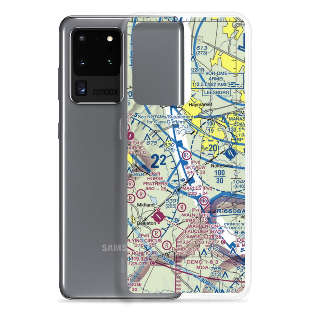 Skyview Airport (51VA) VFR Sectional Samsung Case Samsung Galaxy S20 Ultra model shown