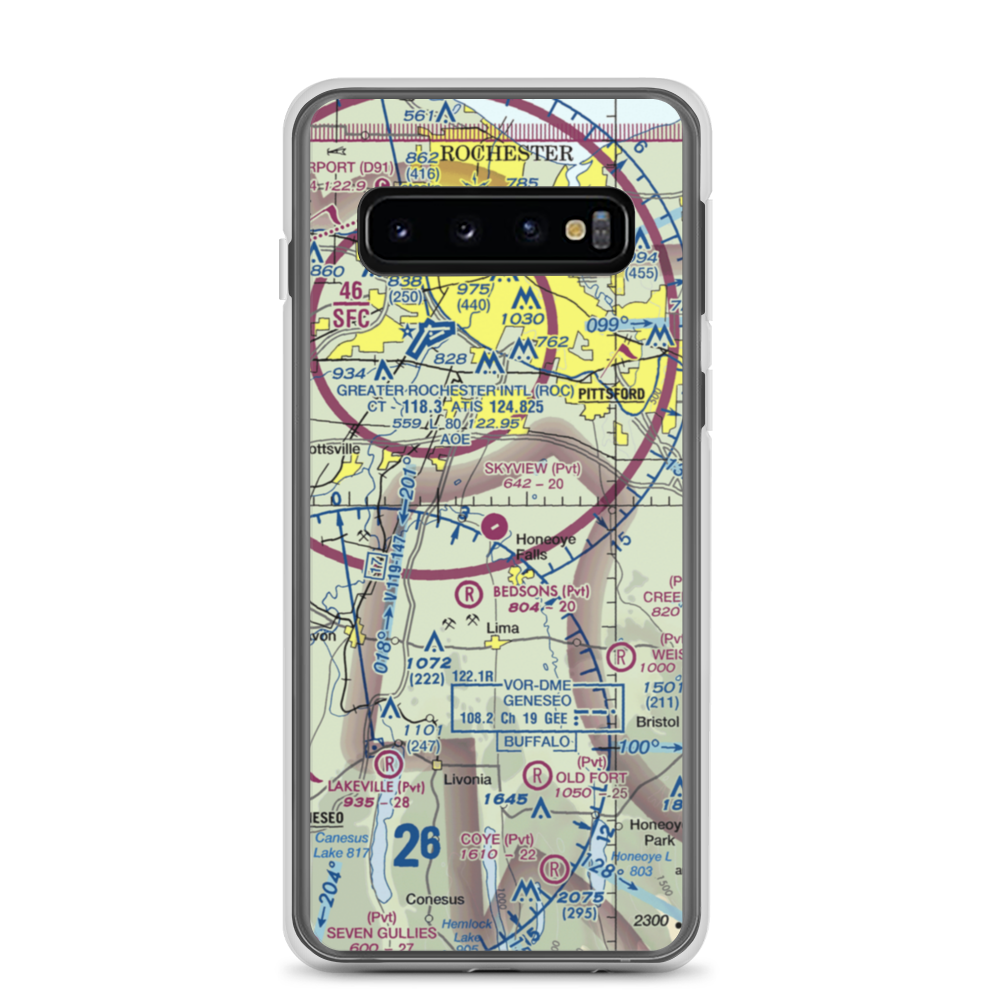 Skyview Airport (84NY) VFR Sectional Samsung Case Samsung Galaxy S10 model shown