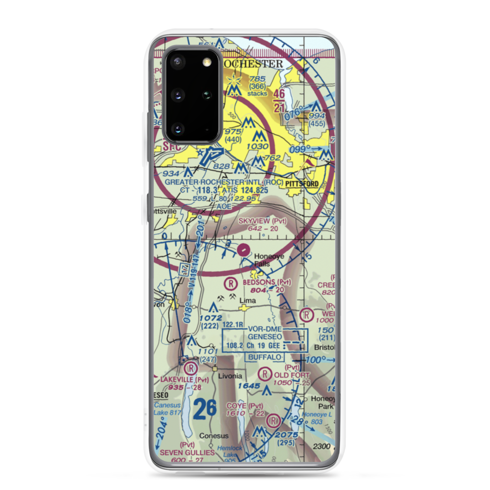 Skyview Airport (84NY) VFR Sectional Samsung Case Samsung Galaxy S20 Plus model shown